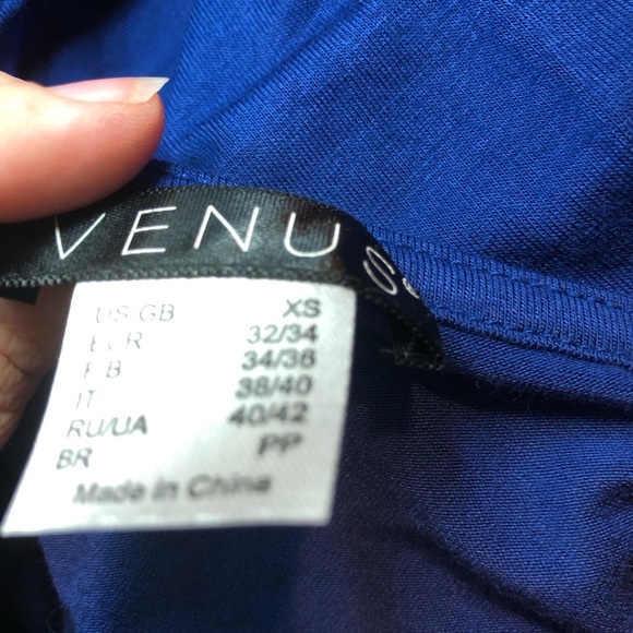 Blue Long Sleeve Blouse with Tie Front Ruffles and Smocked Waist - Picture 10 of 11